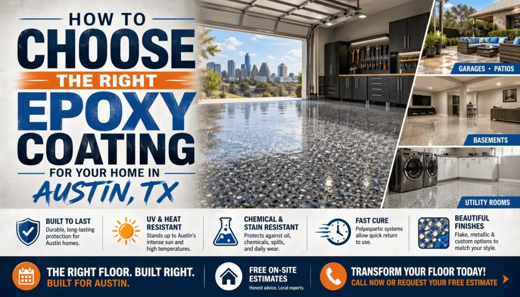 Choose the Right Epoxy Coating for Your Austin Home 1 How to Choose the Right Epoxy Coating for Your Home in Austin, TX